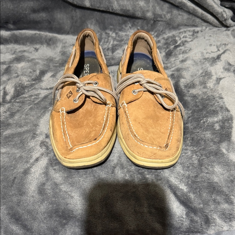Sperry Men’s Light Brown Suede Boat Shoes